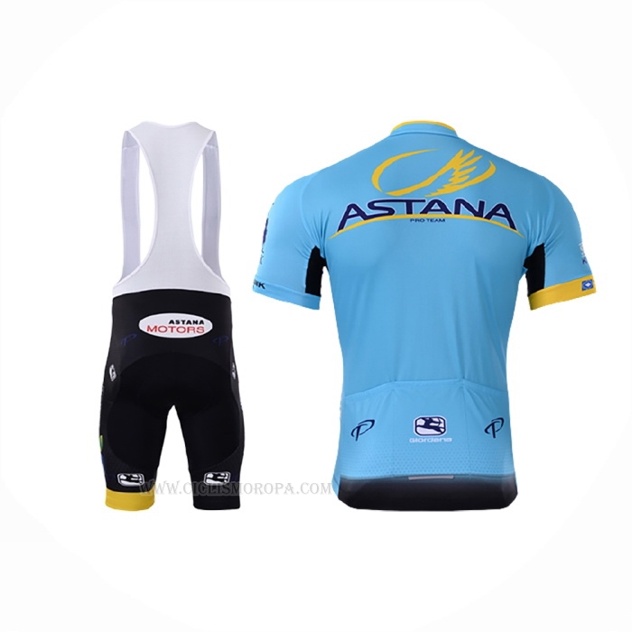 2017 Ropa Ciclismo Astana Azul Mangas Corta y Culotte Corto